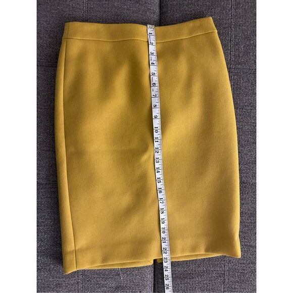 J. Crew Yellow No. 2 Pencil Skirt Size 2 Double-Surge Wool Academia Preppy - Picture 11 of 11
